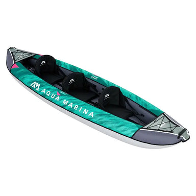 a hero image of the Laxo 380 2 or 3 person inflatable kayak from aqua marina