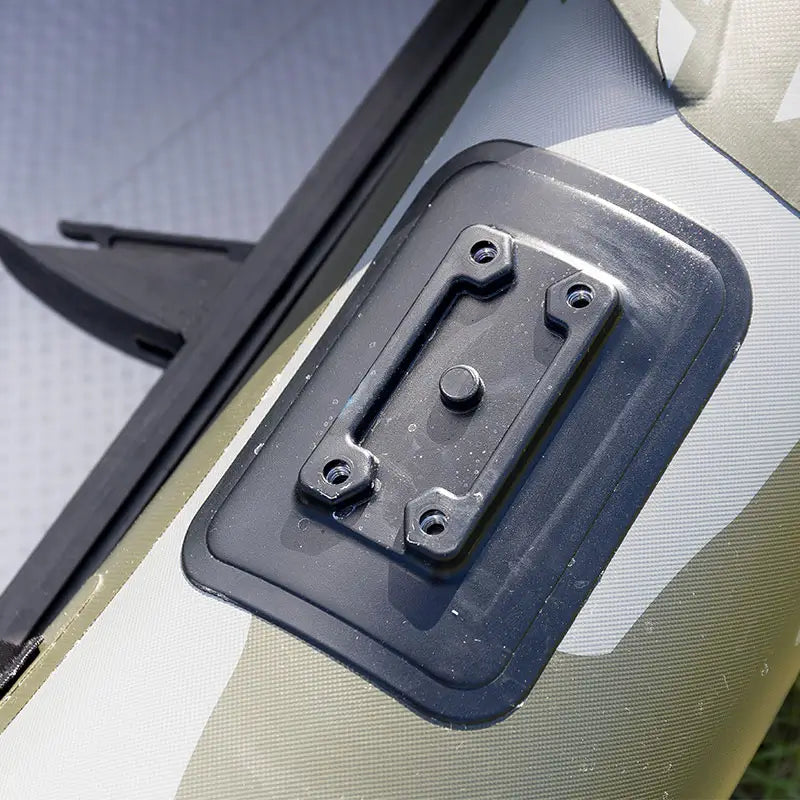 image of the glue-on mount fitted to the top of a kayak tube