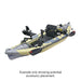 Example image of the StraightEdge Angler Pro Inflatable Fishing Kayak with accessories