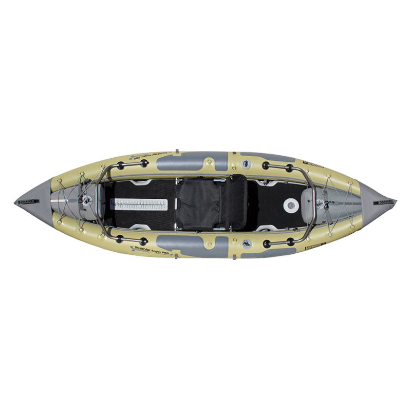 Top view of the StraightEdge Angler Pro Inflatable Fishing Kayak 