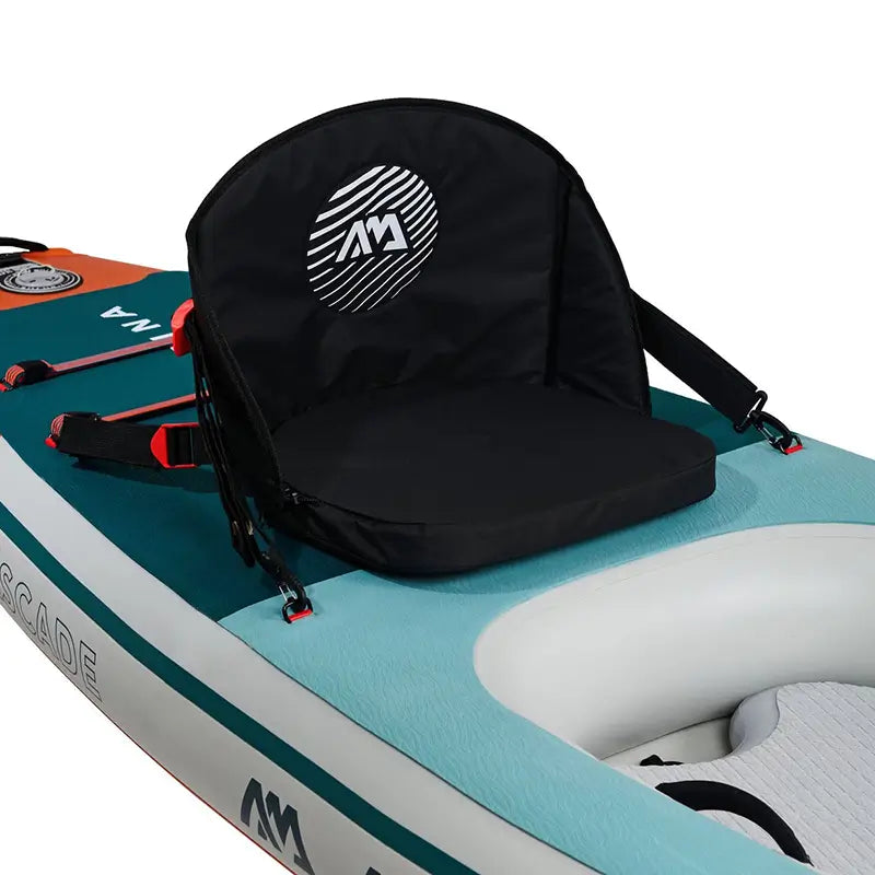 A photo of the seat that comes with the Cascade Hybrid Kayak SUP