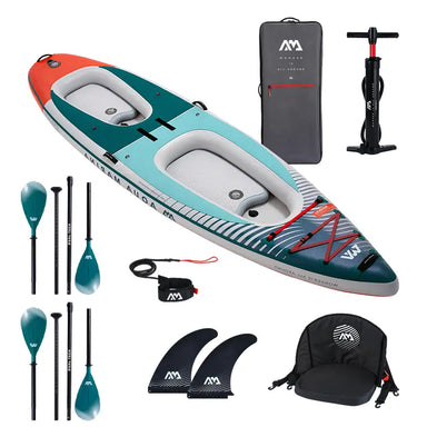 A look at the accessories that come with the Cascade Tandem Hybrid Kayak SUP