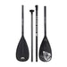 Image of the four parts that come with the Dual Tech Kayak and SUP Paddle