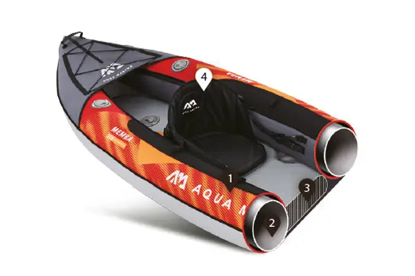 a cross section image of the Aqua Marina Memba range of inflatable kayaks 