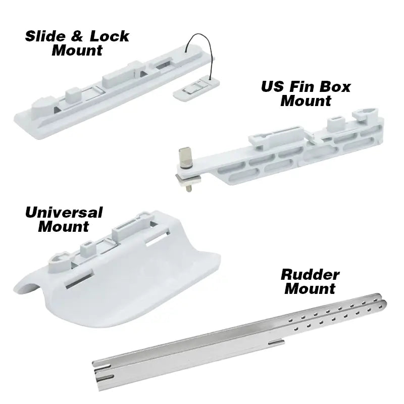 An image of all 4 mounts that come with the Vaquita from EPropulsion