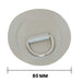 dimensions of the 80mm d-rings in the inflatable boat/kayak d-ring kit