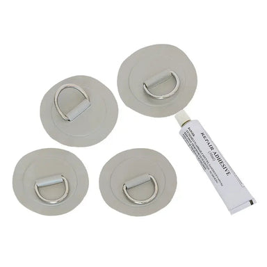 image of the inflatable boat/kayak d-ring kit with 4 d-rings and pvc glue
