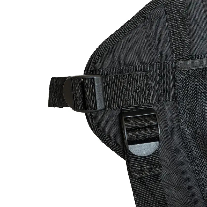 adjustable strap buckle detail on the kayak seat
