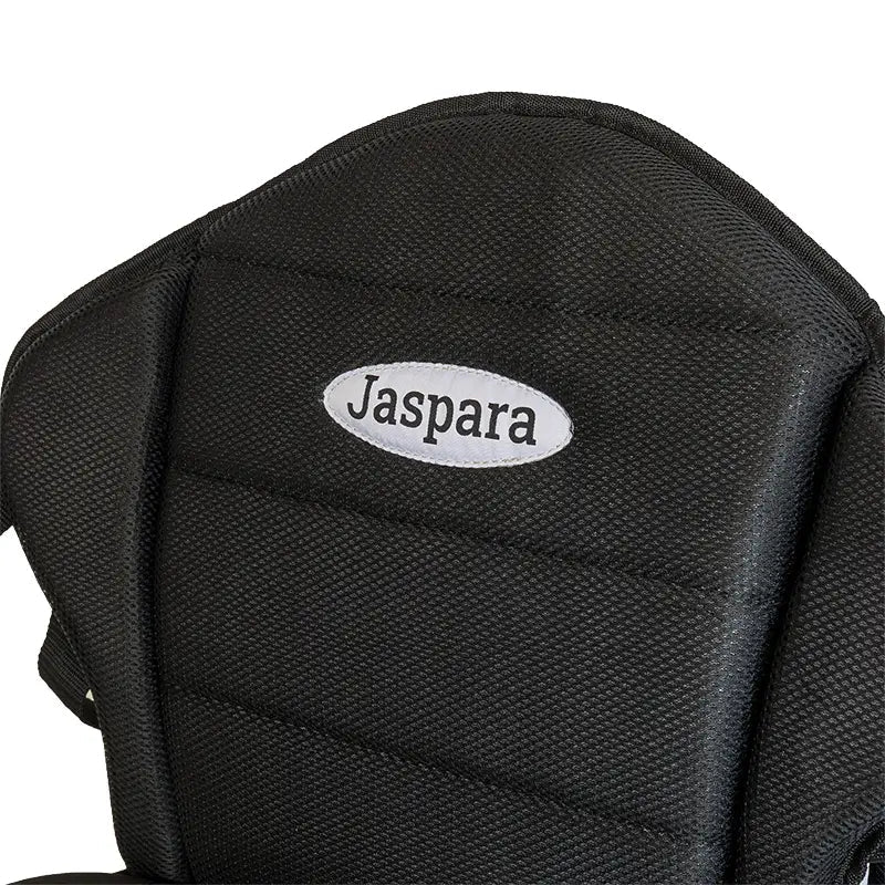 rear view of the jaspara lumbar deluxe kayak seat with logo