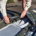A photo of the adjustable footpegs that come with the Quest Angler Fishing Kayak