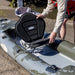 A photo of the seat being installed on the Quest Angler Kayak