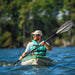 A picture of a man paddling the argo 100x on a recreational paddle