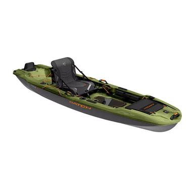 a hero image of the pelican catch mode 110 with a transom mount on the stern