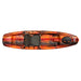 Top view of the Pelican Catch Classic 120 Fishing Kayak in Red Camo